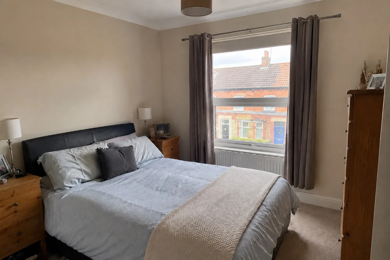 A real bedroom photographed before redesign