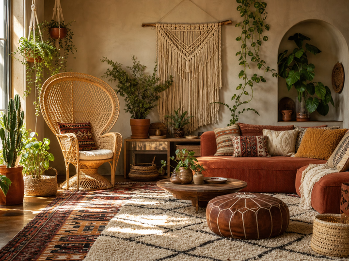 Bohemian interior design room