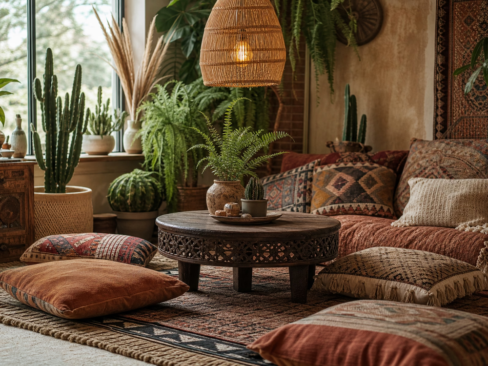 Bohemian interior design example 1