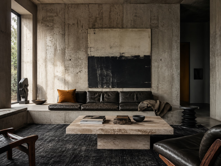 Brutalism interior design room