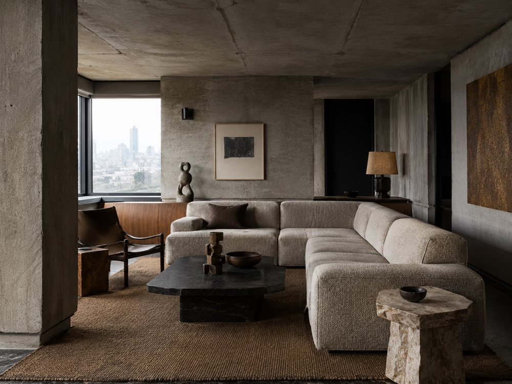 Brutalism interior design example 1
