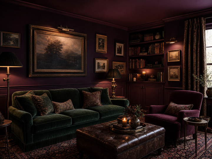 Dark Academia interior design room