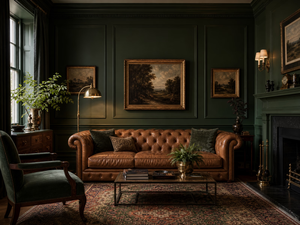 Dark Academia interior design example 1