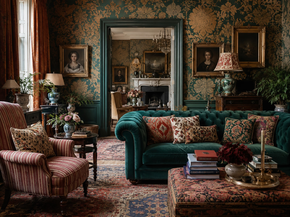 Heritage Maximalism interior design example 1