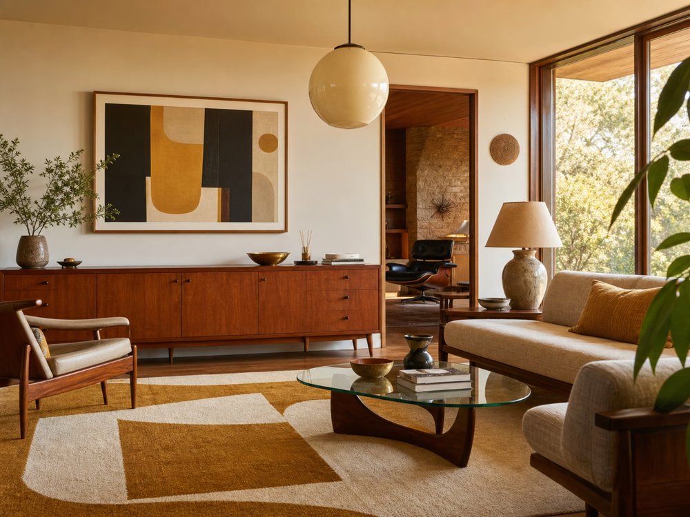 Mid-Century Modern interior design example 1