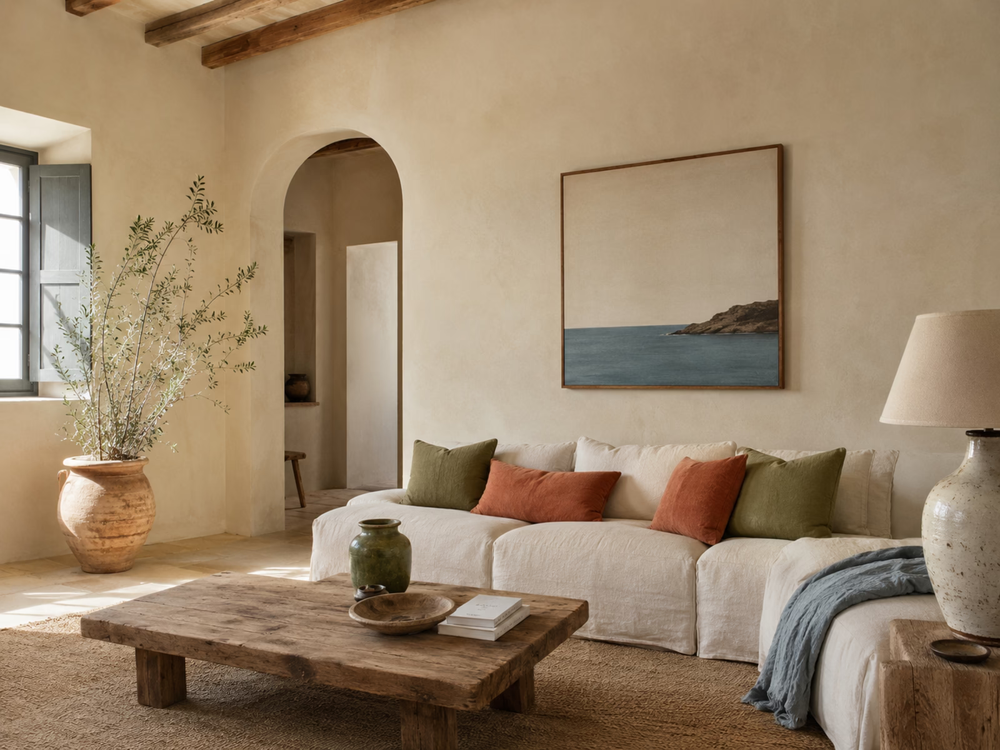 Modern Mediterranean interior design room