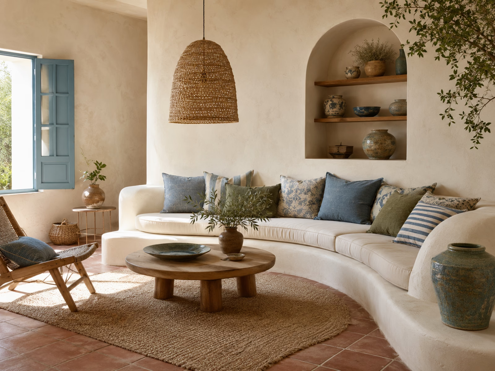 Modern Mediterranean interior design example 1