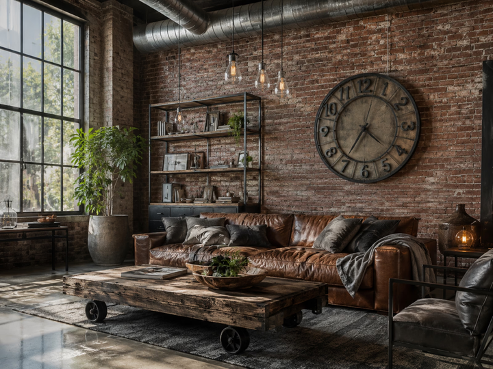 Industrial interior design room